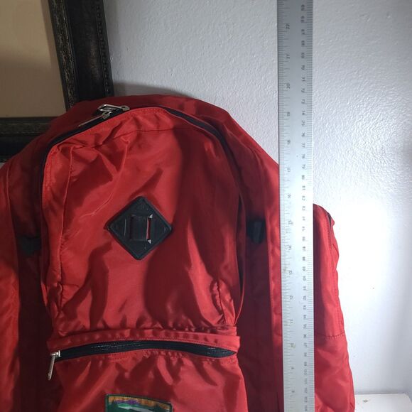 Vintage LL Bean Hiking Backpack M847 Nylon Mount Katahdin Red W/black Bottom EUC main image 7
